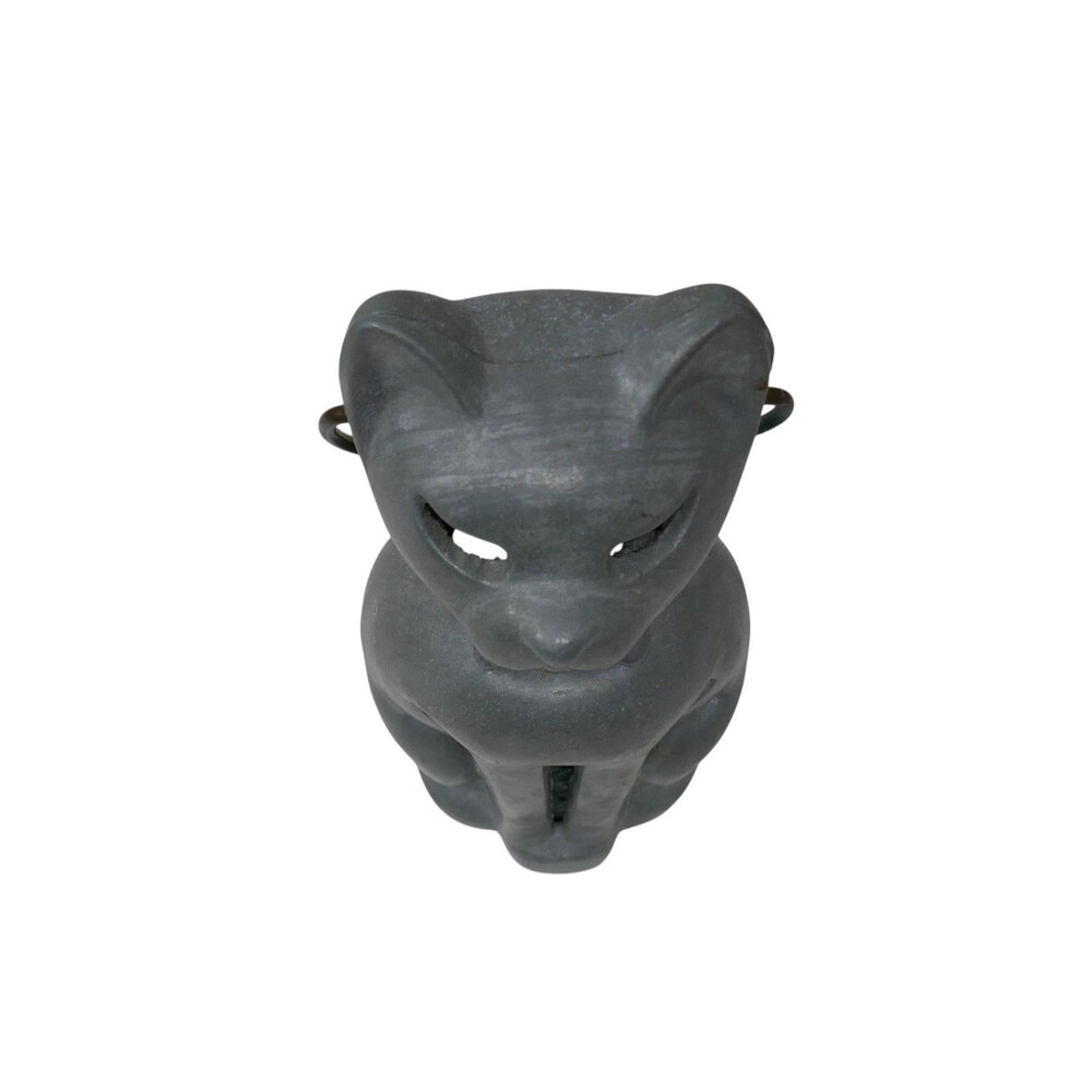 Mid Century Modern 1940s Cast Metal Cat Lantern Candle Holder Garden Sculpture - Picture 3 of 13